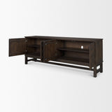 Truss Dark Brown Wood 4 Door Closed Sideboard from Mercana - Luna Furniture