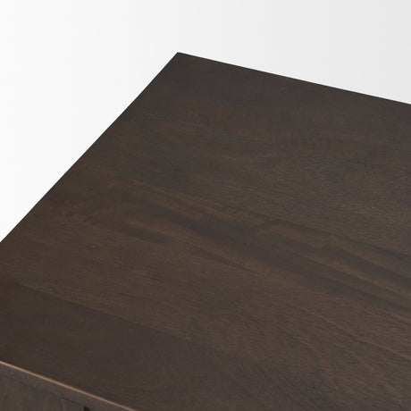 Truss Dark Brown Wood 4 Door Closed Sideboard from Mercana - Luna Furniture