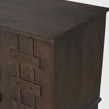 Truss Dark Brown Wood 4 Door Closed Sideboard from Mercana - Luna Furniture