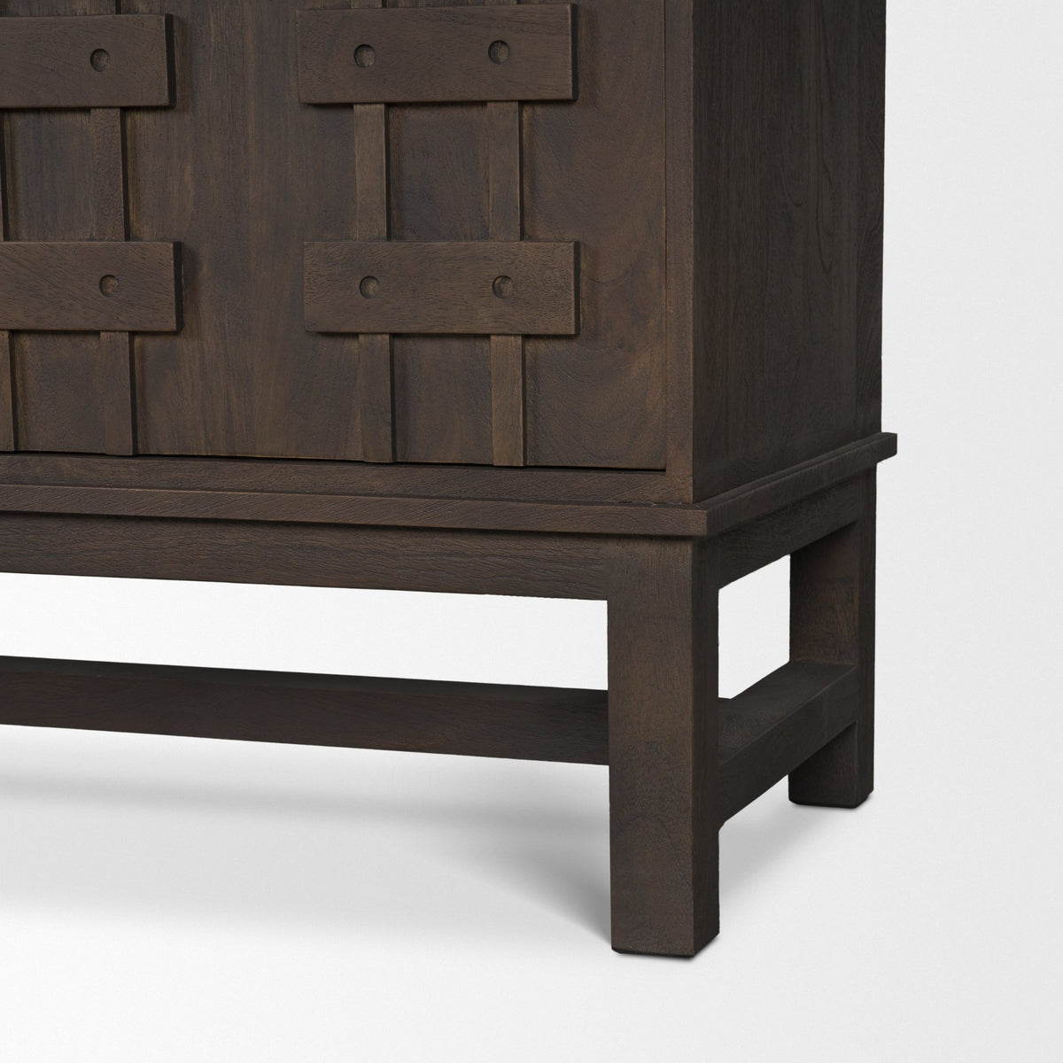 Truss Dark Brown Wood 4 Door Closed Sideboard from Mercana - Luna Furniture