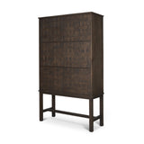 Truss Dark Brown Wood 6 Door Tall Cabinet from Mercana - Luna Furniture