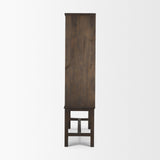 Truss Dark Brown Wood 6 Door Tall Cabinet from Mercana - Luna Furniture