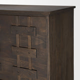 Truss Dark Brown Wood 6 Door Tall Cabinet from Mercana - Luna Furniture