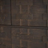 Truss Dark Brown Wood 6 Door Tall Cabinet from Mercana - Luna Furniture