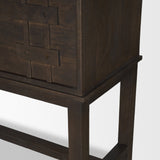 Truss Dark Brown Wood 6 Door Tall Cabinet from Mercana - Luna Furniture