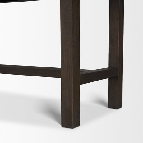 Truss Dark Brown Wood 6 Door Tall Cabinet from Mercana - Luna Furniture