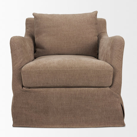 Ellington Slipcovered Slope Arm Accent Chair | Stonewashed Latte Fabric from Mercana - Luna Furniture