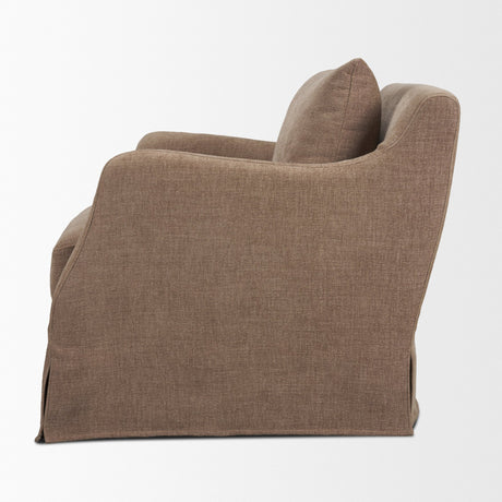 Ellington Slipcovered Slope Arm Accent Chair | Stonewashed Latte Fabric from Mercana - Luna Furniture