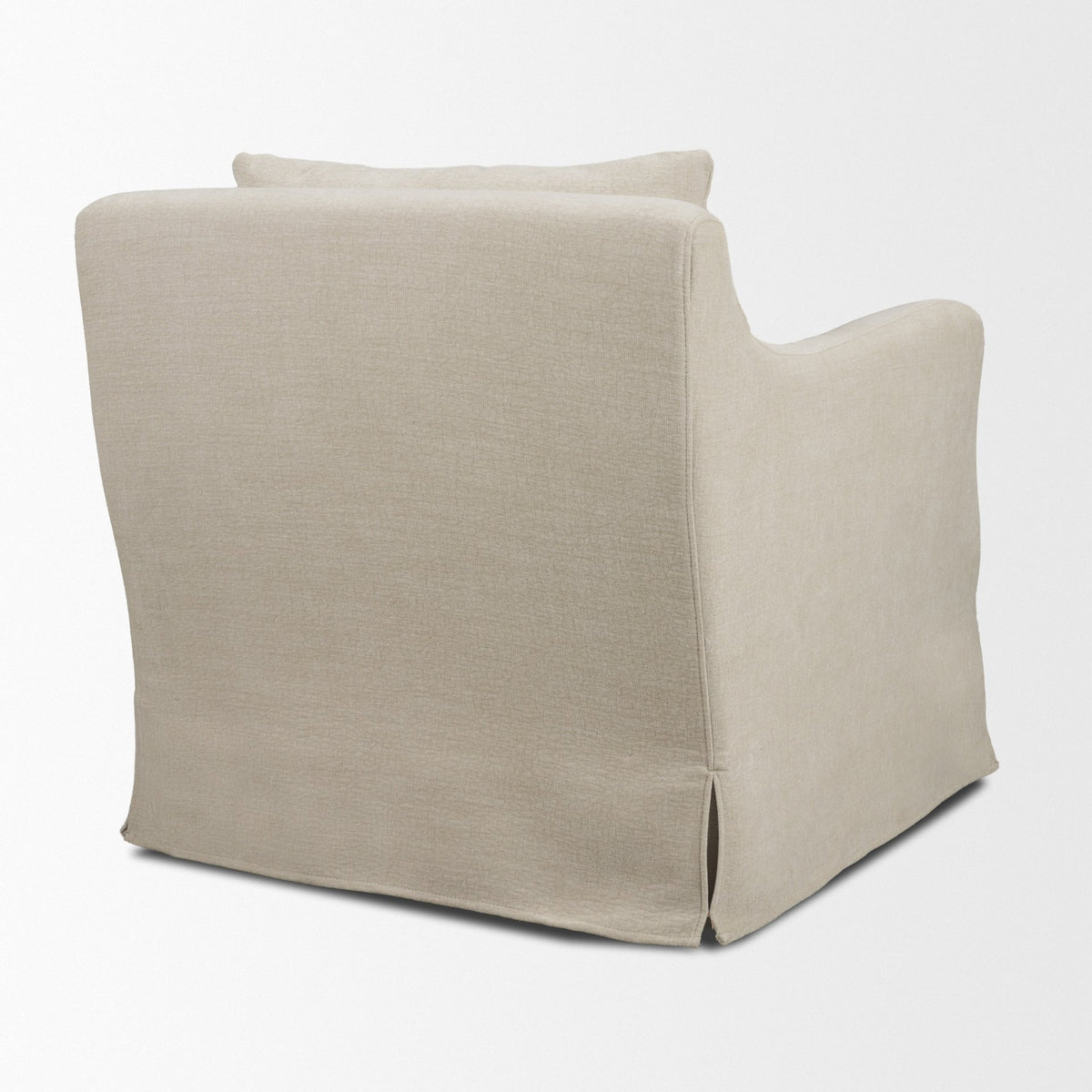 Ellington Slipcovered Slope Arm Swivel Swivel Accent Chair | Cream Fabric from Mercana - Luna Furniture