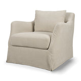 Ellington Slipcovered Slope Arm Swivel Swivel Accent Chair | Cream Fabric from Mercana - Luna Furniture