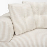 Warner Stripe 3 Piece Sofa Set w/S Corner Piece w/Back Cushions from Mercana - Luna Furniture