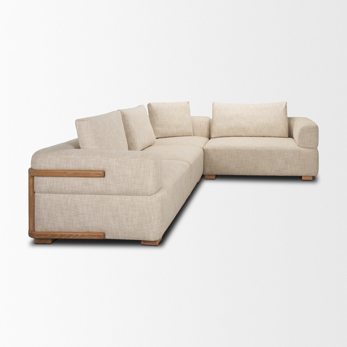 Warner Frame 3 Piece Sofa Set w/S Corner Piece w/Back Cushions from Mercana - Luna Furniture