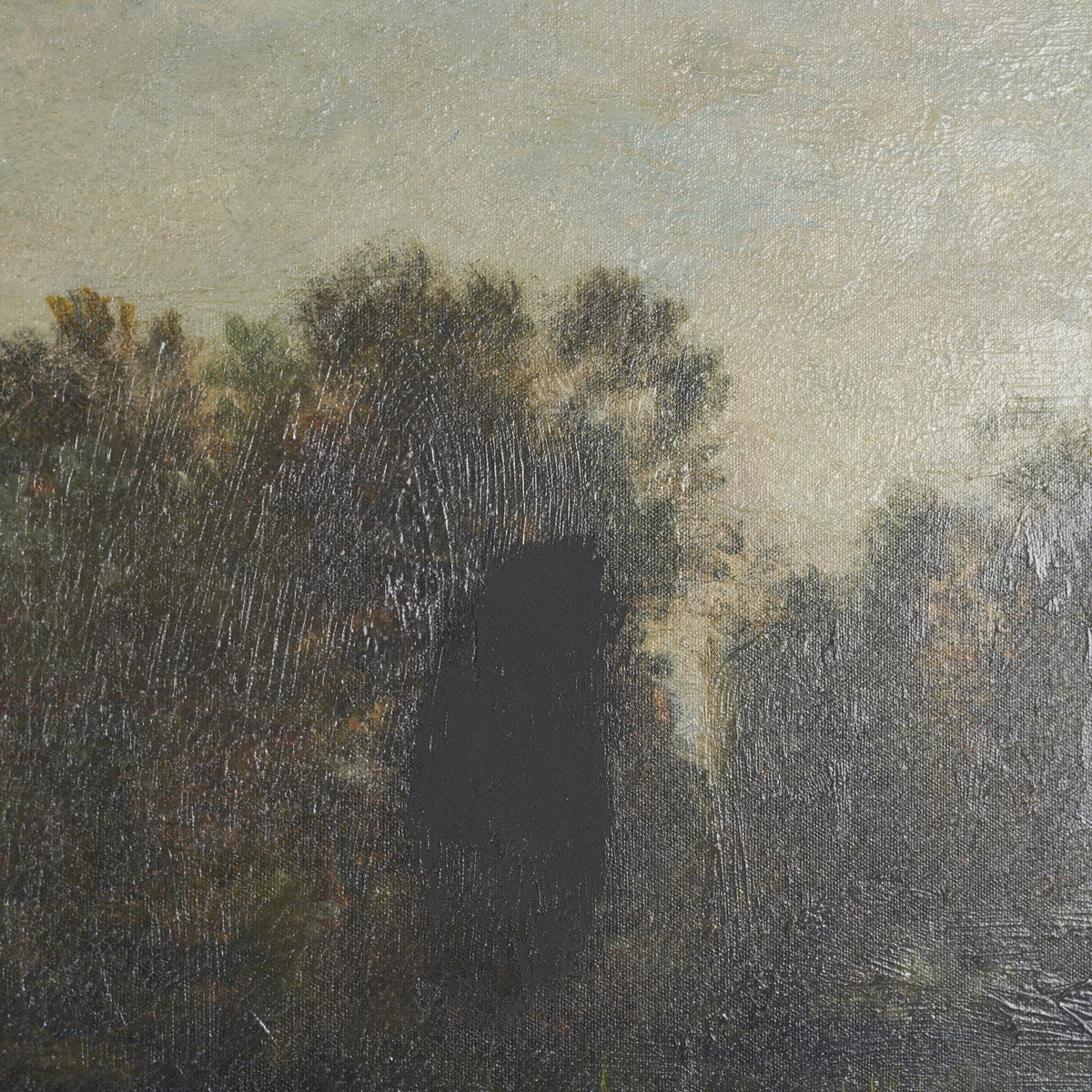 A River Landscape with Storks by Charles-Francois Daubigny Textured Framed Artwork Matted from Mercana - Luna Furniture