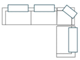Warner Channel 3 Piece Sofa Set w/S Corner Piece w/Back Cushions from Mercana - Luna Furniture