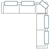 Warner Channel 3 Piece Sofa Set w/S Corner Piece w/Back Cushions from Mercana - Luna Furniture