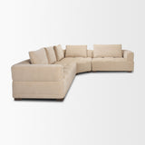 Warner Quilt 3 Piece Sofa Set w/Corner Piece w/Back Cushions