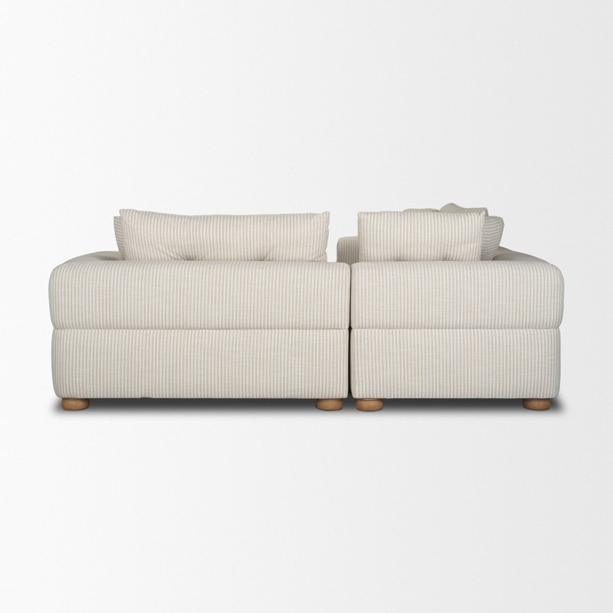 Warner Stripe 3 Piece Sofa Set w/S Corner Piece w/Back Cushions from Mercana - Luna Furniture