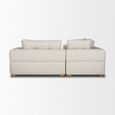 Warner Stripe 3 Piece Sofa Set w/S Corner Piece w/Back Cushions from Mercana - Luna Furniture