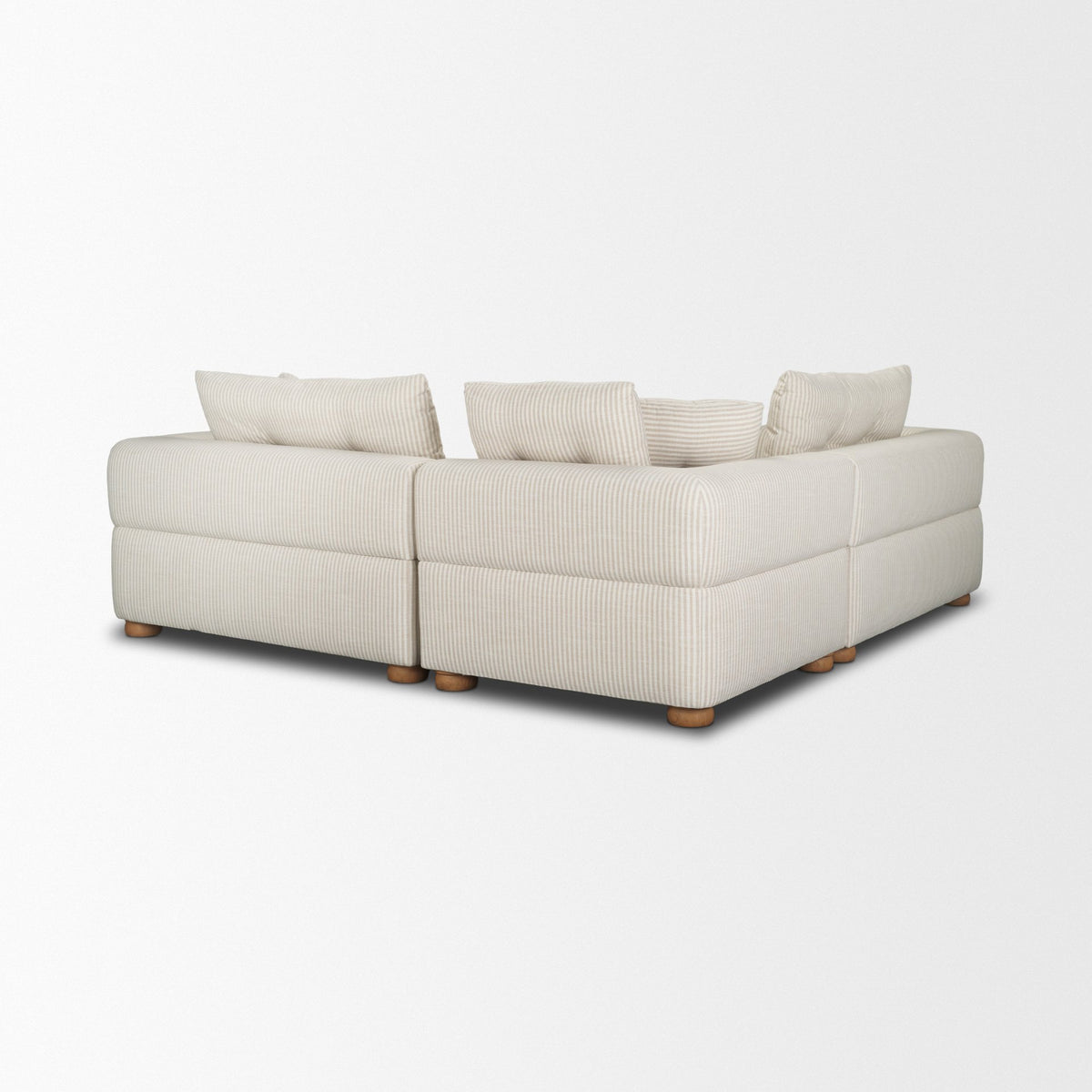 Warner Stripe 3 Piece Sofa Set w/S Corner Piece w/Back Cushions from Mercana - Luna Furniture