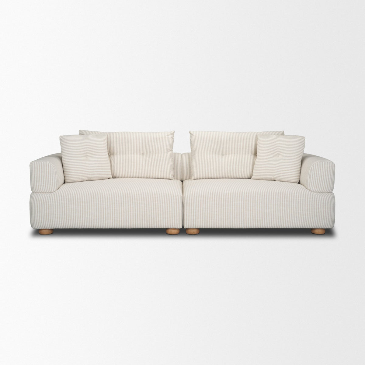 Warner Stripe 2 Piece Sofa Set w/Back Cushions from Mercana - Luna Furniture