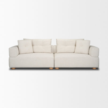 Warner Stripe 2 Piece Sofa Set w/Back Cushions from Mercana - Luna Furniture