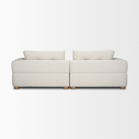 Warner Stripe 2 Piece Sofa Set w/Back Cushions from Mercana - Luna Furniture
