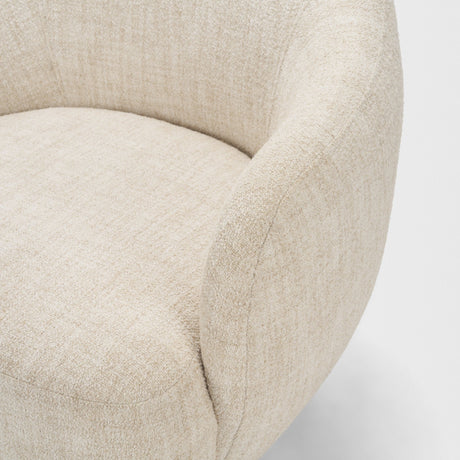 Hudson Oatmeal Fabric Upholstered Chair from Mercana - Luna Furniture