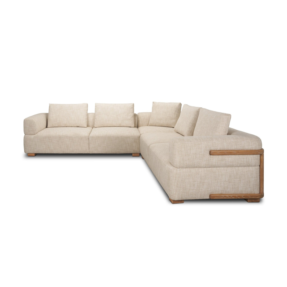 Warner Frame 3 Piece Sofa Set w/S Corner Piece w/Back Cushions from Mercana - Luna Furniture