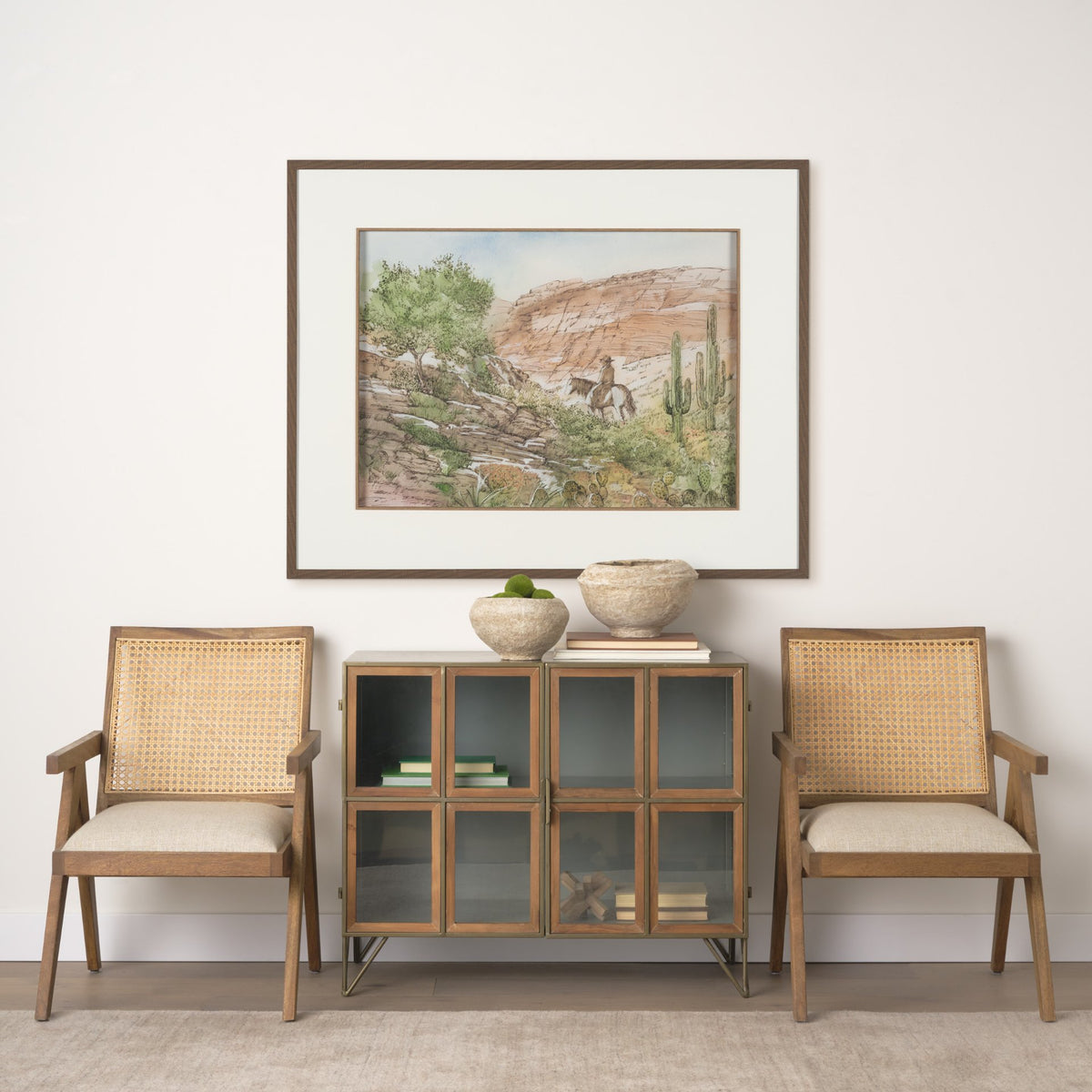 Red Rock Country I by Mercana Studio Hand-Embellished Framed Artwork Matted under Glass from Mercana - Luna Furniture