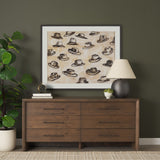 "Hat Trick" by Mercana Studio Hand-Embellished Textured Framed Artwork Matted under Glass from Mercana - Luna Furniture