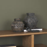 Douro Small Earthy Brown Dotted Vase from Mercana - Luna Furniture