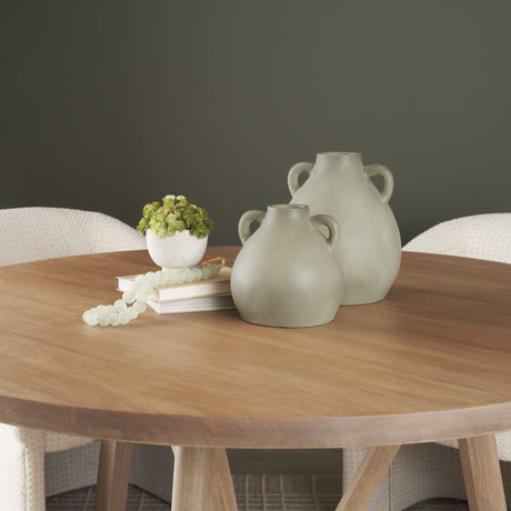 Cantara Small Sage Green Ceramic Milk Jug w/ Handles from Mercana - Luna Furniture
