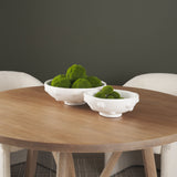 Punto Small White Paper Mache Dotted Centerpiece Bowl from Mercana - Luna Furniture