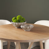 Konya Large Earthen Gray-Brown Dotted Paper Mache Centerpiece Bowl from Mercana - Luna Furniture