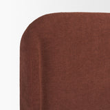Solene Queen Upholstered Bedframe w/ Footbed | Curved Headboard | Burgundy Fabric from Mercana - Luna Furniture