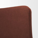 Solene Queen Upholstered Bedframe w/ Footbed | Curved Headboard | Burgundy Fabric from Mercana - Luna Furniture