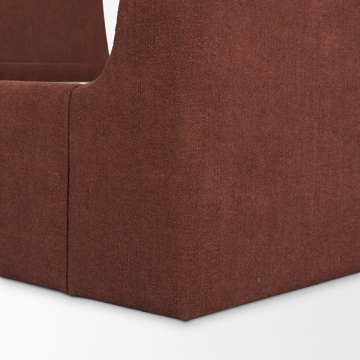 Solene Queen Upholstered Bedframe w/ Footbed | Curved Headboard | Burgundy Fabric from Mercana - Luna Furniture