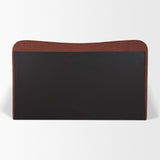 Solene Queen Upholstered Bedframe w/ Footbed | Curved Headboard | Burgundy Fabric from Mercana - Luna Furniture