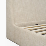 Solene Queen Upholstered Bedframe w/ Footbed | Curved Headboard | Oatmeal Fabric from Mercana - Luna Furniture