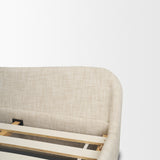 Solene Queen Upholstered Bedframe w/ Footbed | Curved Headboard | Oatmeal Fabric from Mercana - Luna Furniture