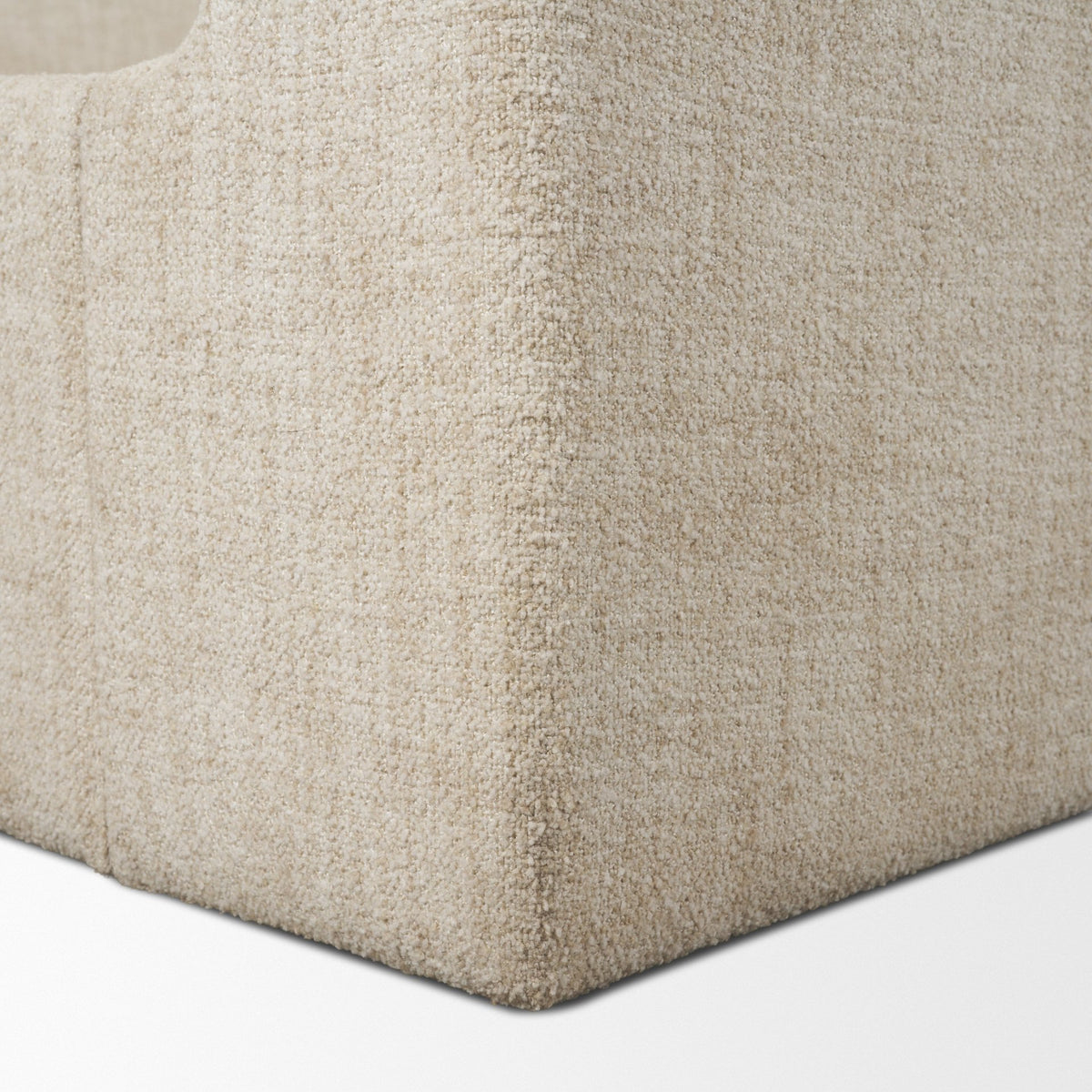 Solene Queen Upholstered Bedframe w/ Footbed | Curved Headboard | Oatmeal Fabric from Mercana - Luna Furniture