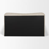 Solene Queen Upholstered Bedframe w/ Footbed | Curved Headboard | Oatmeal Fabric from Mercana - Luna Furniture