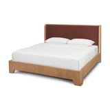 Holden Queen Upholstered Bedframe | Shelter Headboard | Burgundy Performance Fabric from Mercana - Luna Furniture