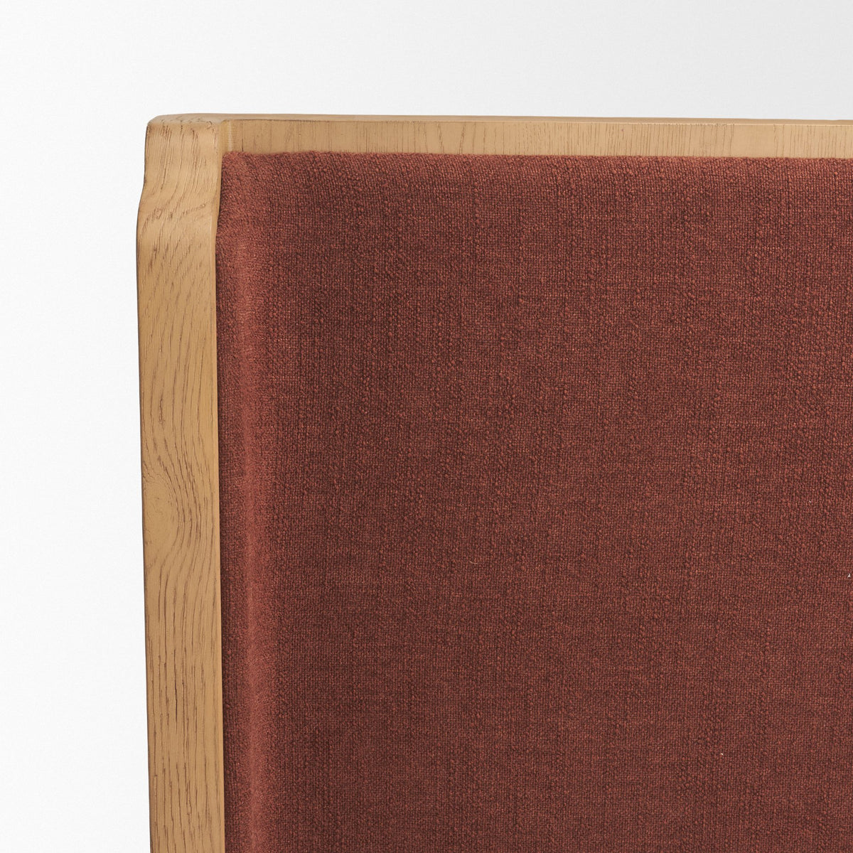 Holden Queen Upholstered Bedframe | Shelter Headboard | Burgundy Performance Fabric from Mercana - Luna Furniture