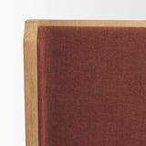 Holden Queen Upholstered Bedframe | Shelter Headboard | Burgundy Performance Fabric from Mercana - Luna Furniture