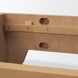 Holden Queen Upholstered Bedframe | Shelter Headboard | Burgundy Performance Fabric from Mercana - Luna Furniture