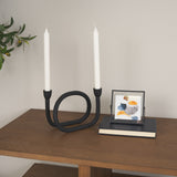 Serpens Black Metal Large Candleholder from Mercana - Luna Furniture