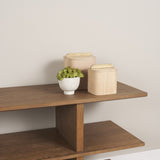 Benton White-Washed Wood w/ Brass Handle Decorative Box Set
