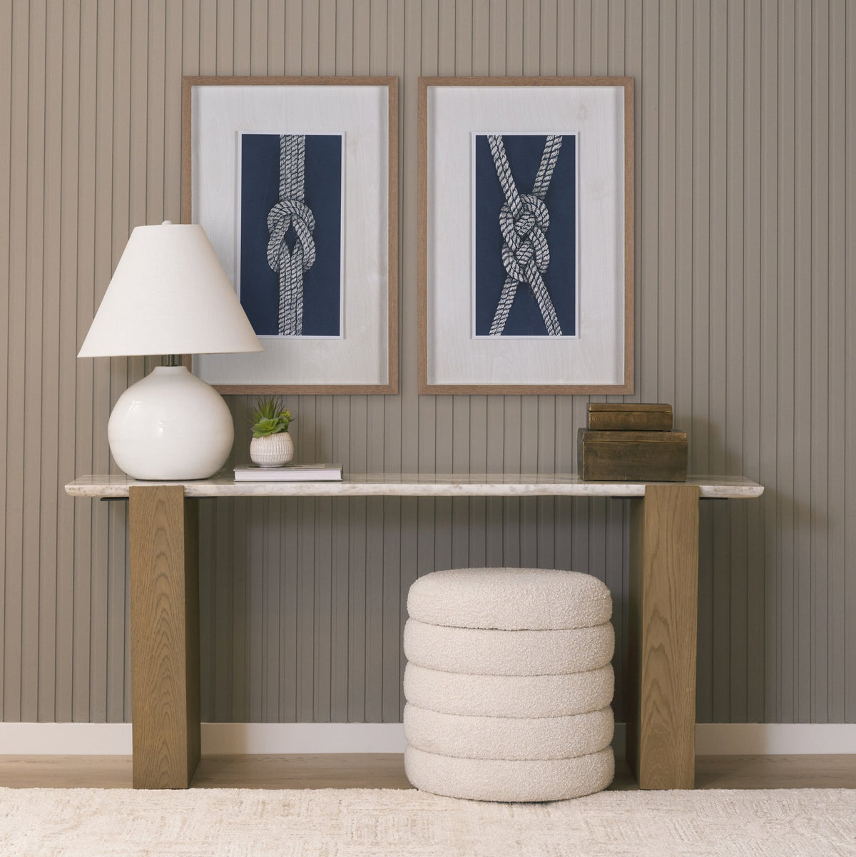 Square Knot by Mercana Studio Hand-Embellished Framed Artwork Matted under Glass from Mercana - Luna Furniture
