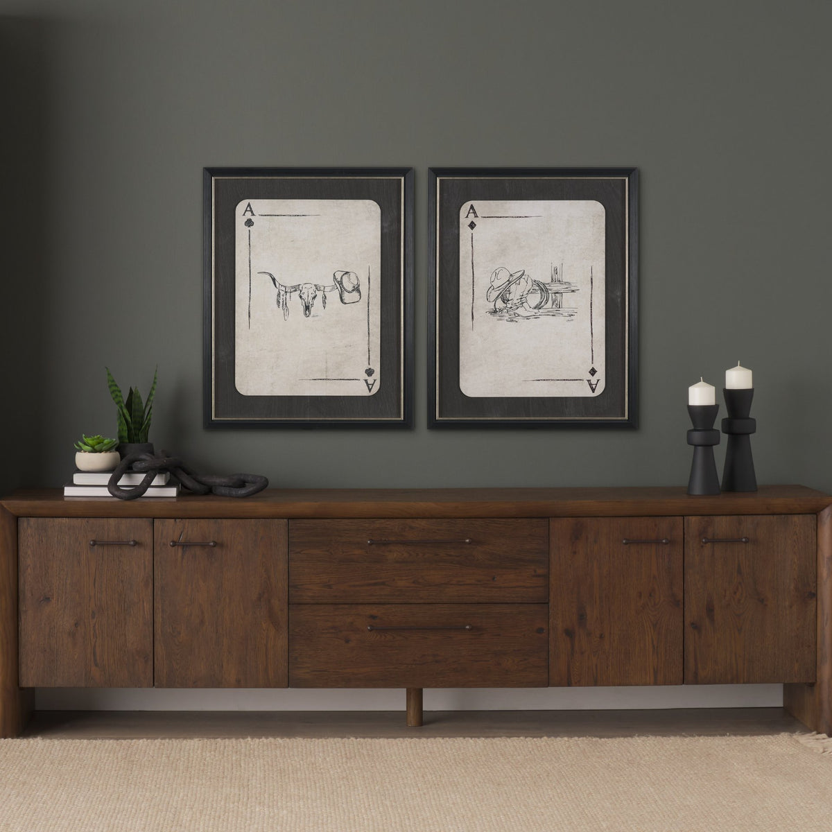 Aces Wild III by Mercana Studio Textured Framed Artwork Matted under Glass from Mercana - Luna Furniture